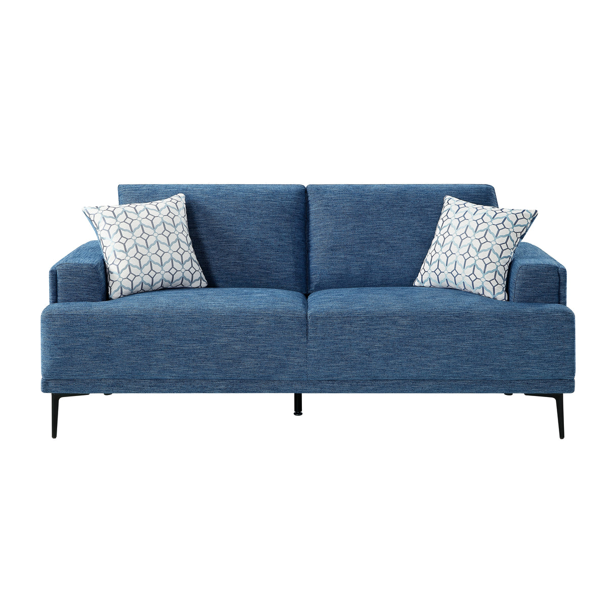 Stride Blue Chenille Sofa