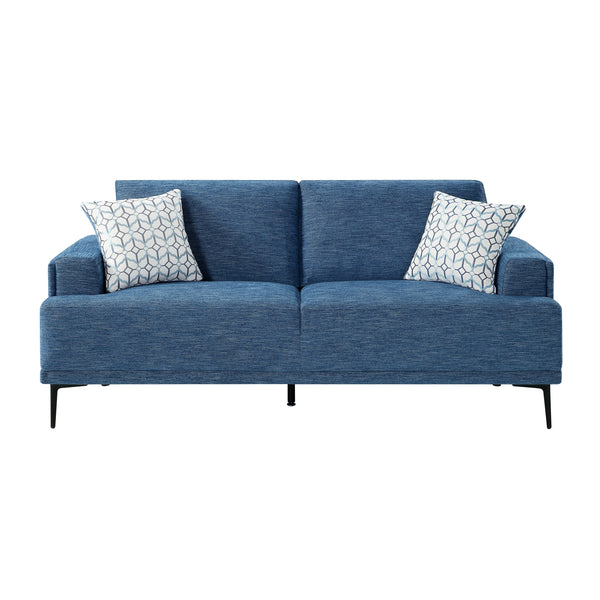 Stride Blue Chenille Sofa
