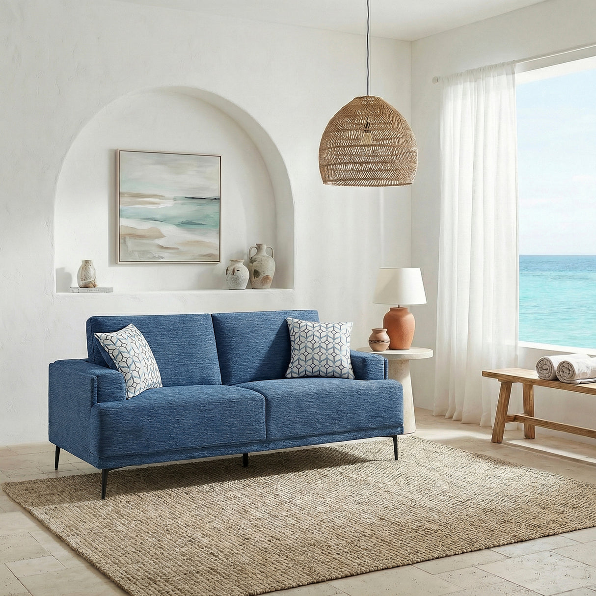9124BUE-3 Sofa from Homelegance - Luna Furniture