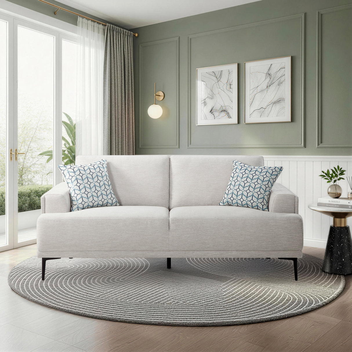 Stride Taupe Chenille Sofa