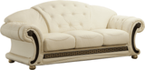 Apolo Ivory Italian Leather Sofa from ESF Furniture - Luna Furniture