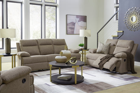 Side-Swipe Mocha Reclining Living Room Set from Ashley - Luna Furniture