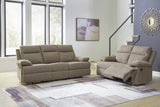Side-Swipe Mocha Reclining Living Room Set