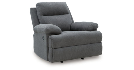 Side-Swipe Charcoal Recliner from Ashley Furniture - Luna Furniture