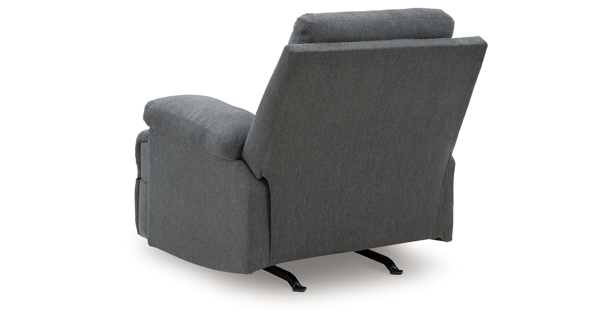 Side-Swipe Charcoal Recliner from Ashley Furniture - Luna Furniture