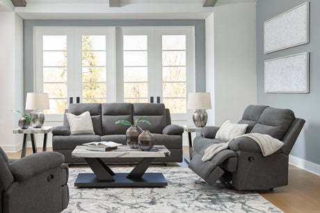 Side-Swipe Mocha Reclining Sofa, Loveseat and Recliner from Ashley - Luna Furniture