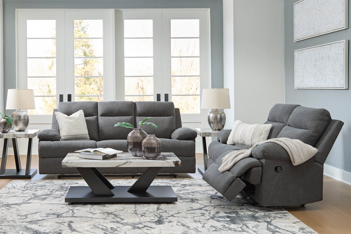 Side-Swipe Mocha Reclining Living Room Set from Ashley - Luna Furniture