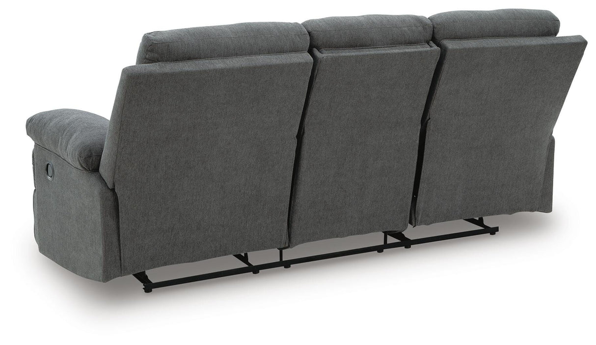 Side-Swipe Charcoal Reclining Sofa, Loveseat and Recliner from Ashley - Luna Furniture