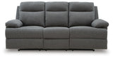 Side-Swipe Charcoal Reclining Sofa, Loveseat and Recliner from Ashley - Luna Furniture