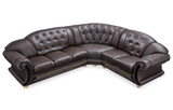 Apolo Brown Italian Leather RAF Sectional from ESF Furniture - Luna Furniture