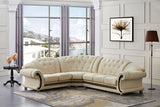 Apolo Ivory Italian Leather LAF Sectional from ESF Furniture - Luna Furniture