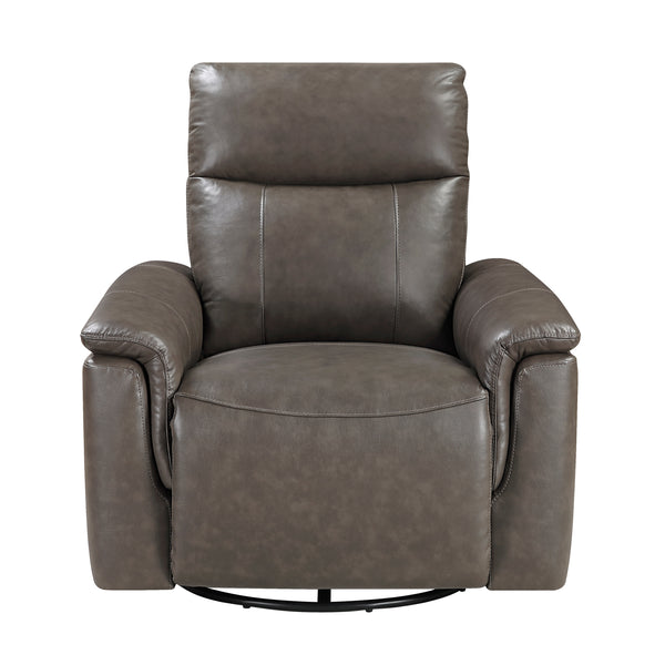 Hadley Dark Brown Swivel Glider Reclining Chair