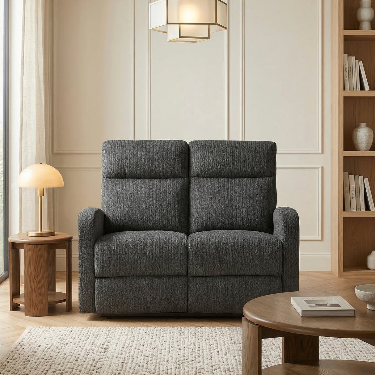Allen Dark Gray Double Reclining Sofa from Homelegance - Luna Furniture