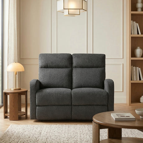 Allen Dark Gray Double Reclining Loveseat from Homelegance - Luna Furniture