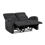 Allen Dark Gray Double Reclining Sofa from Homelegance - Luna Furniture