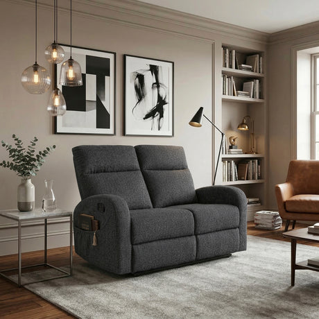 Allen Dark Gray Double Reclining Sofa from Homelegance - Luna Furniture