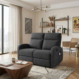 Allen Dark Gray Double Reclining Loveseat from Homelegance - Luna Furniture