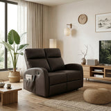 Allen Espresso Double Reclining Love Seat from Homelegance - Luna Furniture
