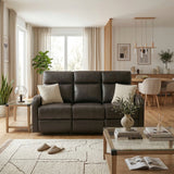 Allen Espresso Double Reclining Sofa from Homelegance - Luna Furniture