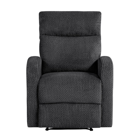 Allen Dark Gray Reclining Chair from Homelegance - Luna Furniture