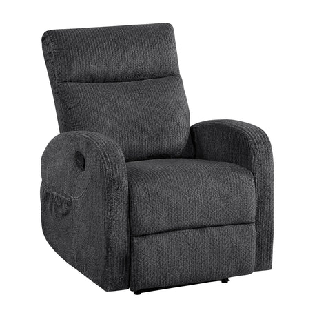 Allen Dark Gray Reclining Chair from Homelegance - Luna Furniture