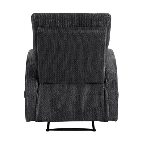 Allen Dark Gray Reclining Chair from Homelegance - Luna Furniture