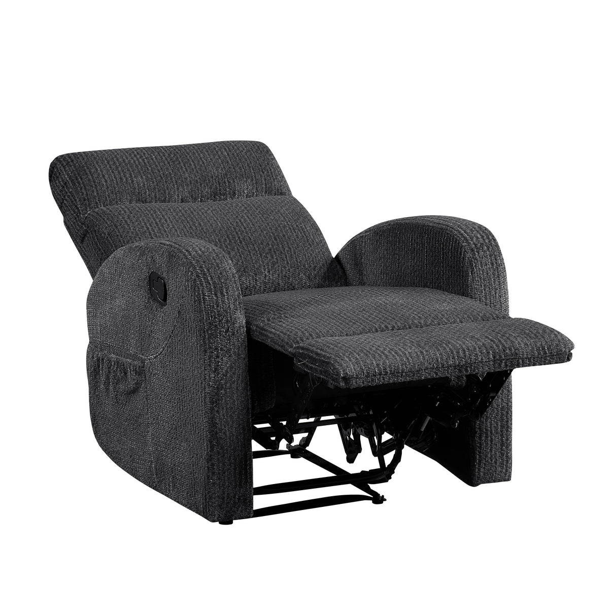 Allen Dark Gray Reclining Chair from Homelegance - Luna Furniture