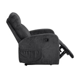 Allen Dark Gray Reclining Chair from Homelegance - Luna Furniture