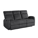 Allen Dark Gray Reclining Living Room Set from Homelegance - Luna Furniture