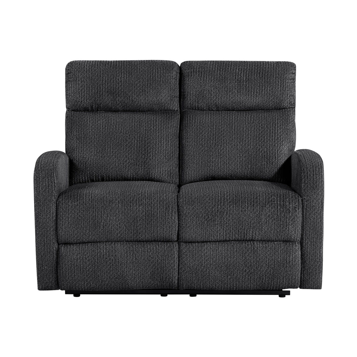 Allen Dark Gray Double Reclining Loveseat from Homelegance - Luna Furniture