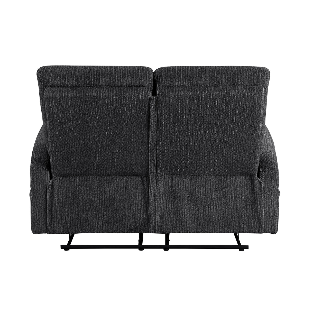 Allen Dark Gray Double Reclining Loveseat from Homelegance - Luna Furniture