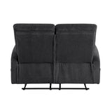 Allen Dark Gray Double Reclining Loveseat from Homelegance - Luna Furniture