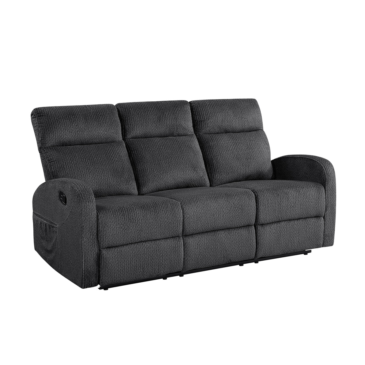 Allen Dark Gray Double Reclining Sofa from Homelegance - Luna Furniture