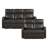 Allen Espresso Reclining Living Room Set from Homelegance - Luna Furniture