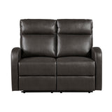 Allen Espresso Double Reclining Love Seat from Homelegance - Luna Furniture