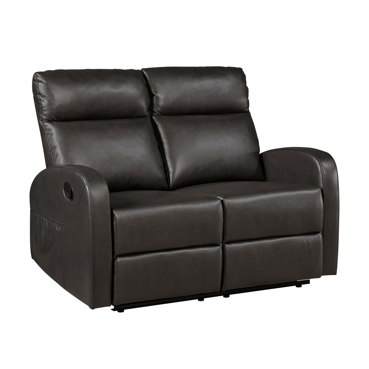 Allen Espresso Double Reclining Love Seat from Homelegance - Luna Furniture