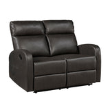 Allen Espresso Double Reclining Love Seat from Homelegance - Luna Furniture