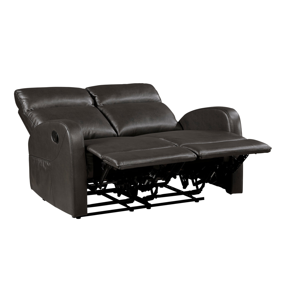 Allen Espresso Double Reclining Love Seat from Homelegance - Luna Furniture