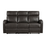 Allen Espresso Double Reclining Sofa from Homelegance - Luna Furniture