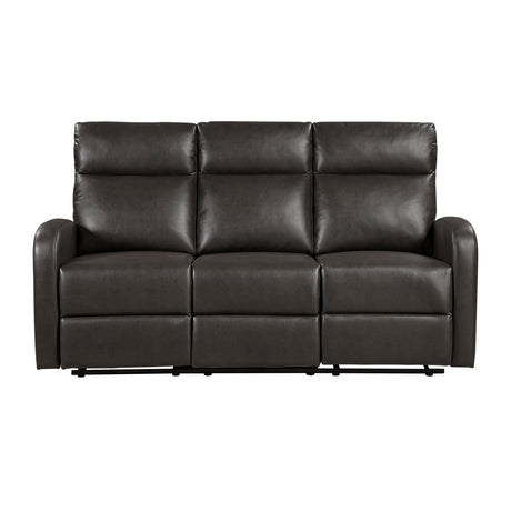 Allen Espresso Double Reclining Sofa from Homelegance - Luna Furniture