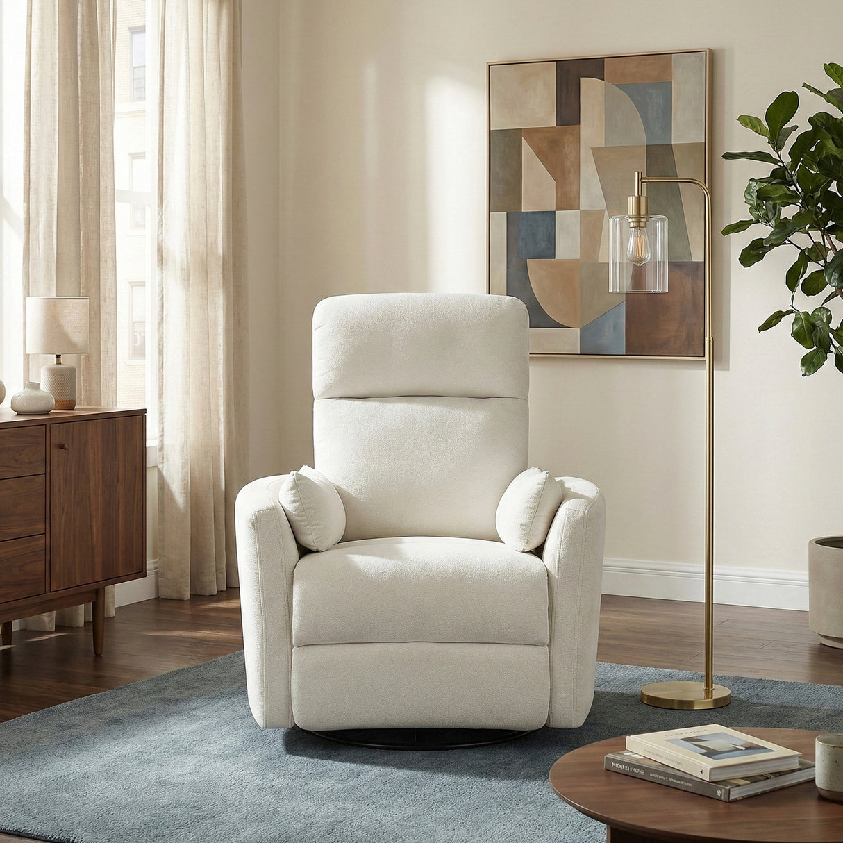 9148BEG-1SW Swivel Glider Reclining Chair from Homelegance - Luna Furniture