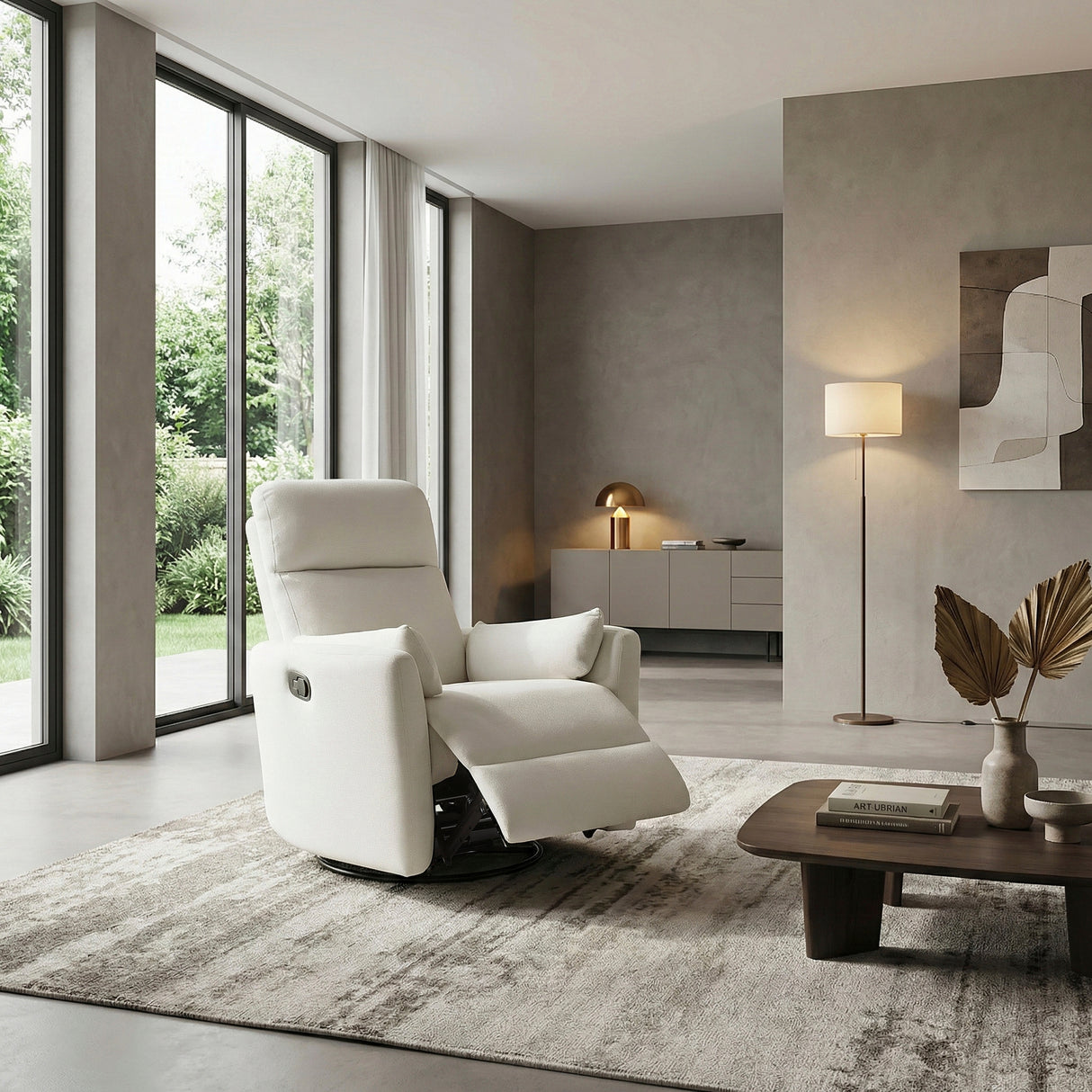 9148BEG-1SW Swivel Glider Reclining Chair from Homelegance - Luna Furniture