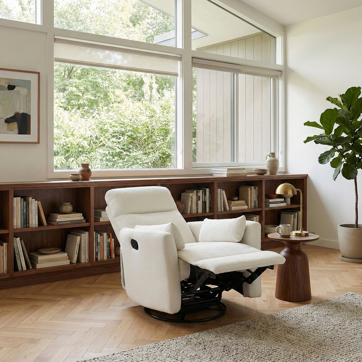 9148BEG-1SW Swivel Glider Reclining Chair from Homelegance - Luna Furniture