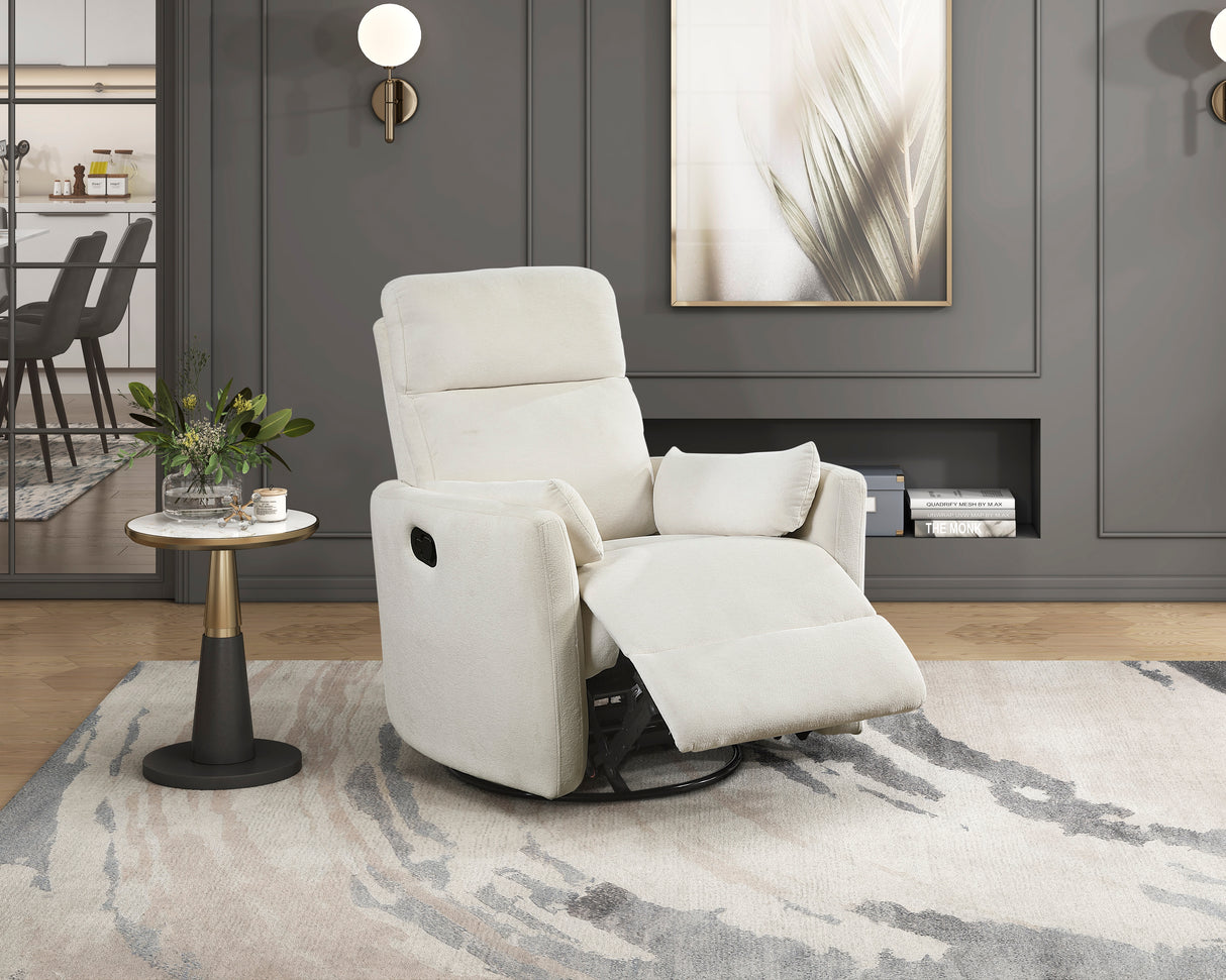 9148BEG-1SW Swivel Glider Reclining Chair from Homelegance - Luna Furniture