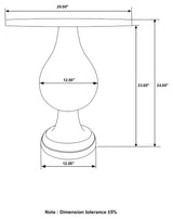 Dianella Round Pedestal Accent Table from Coaster - Luna Furniture