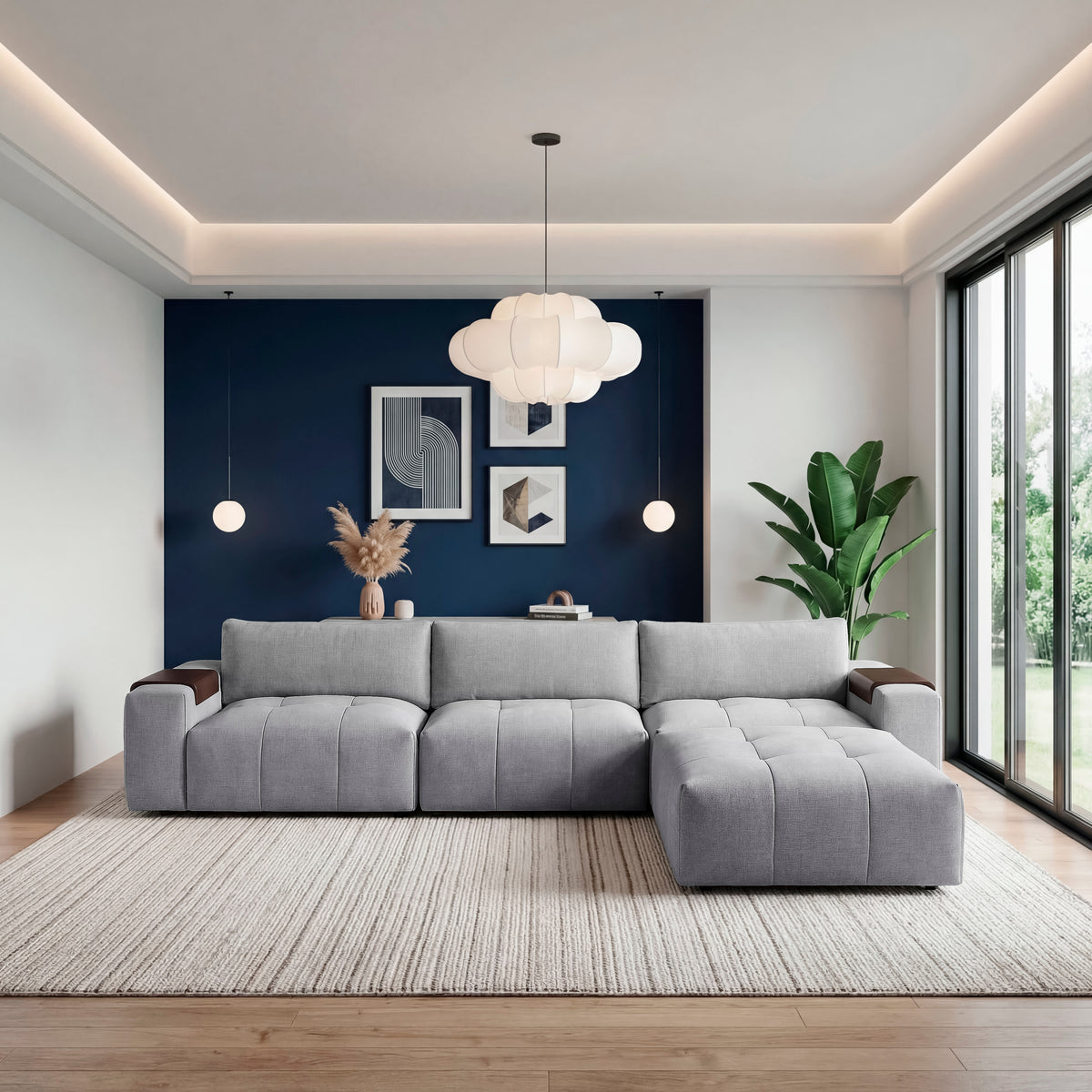 Tidal Gray 5-Piece Modular Sectional from Homelegance - Luna Furniture