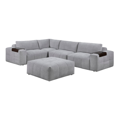 Tidal Gray 5-Piece Modular Sectional from Homelegance - Luna Furniture