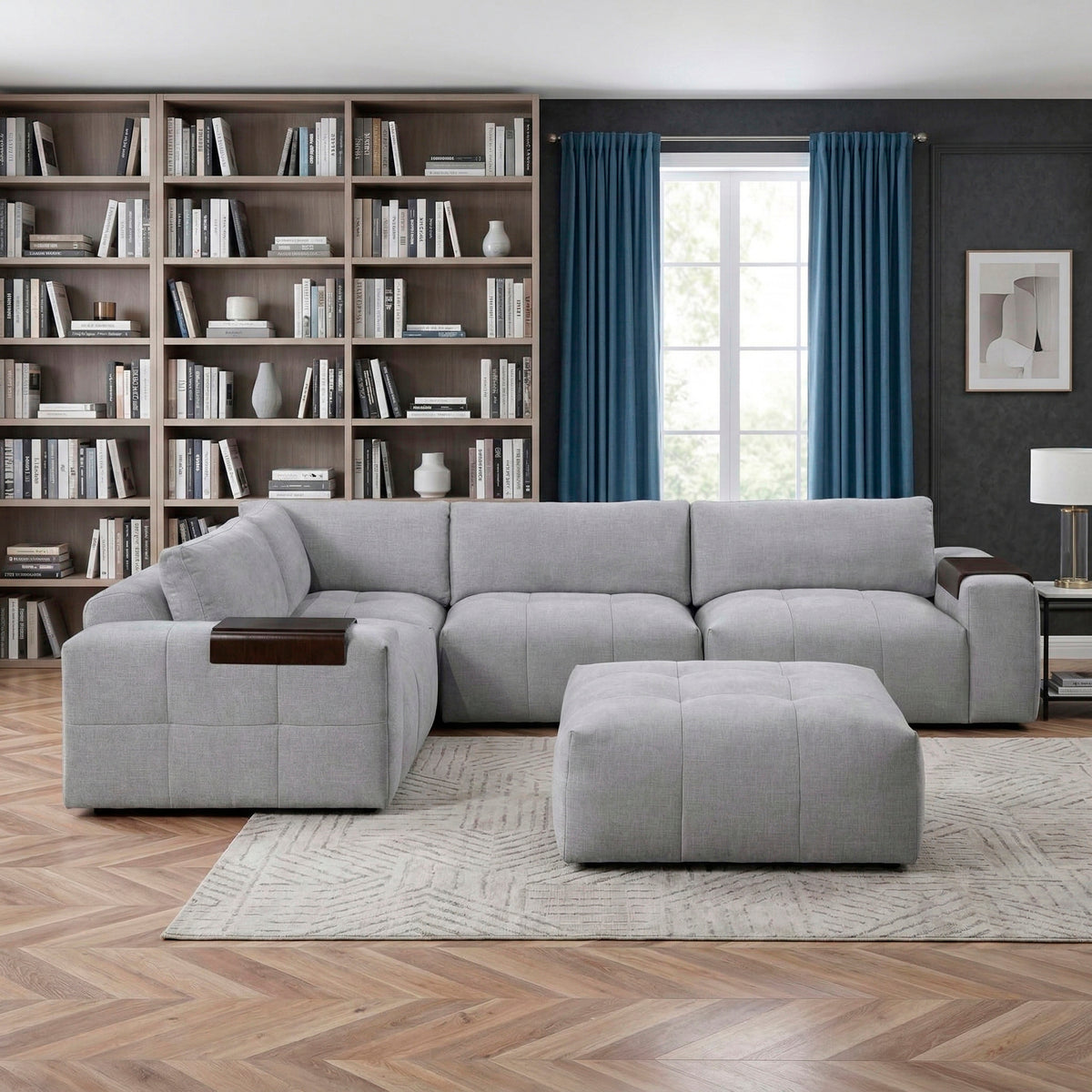 Tidal Gray 5-Piece Modular Sectional from Homelegance - Luna Furniture