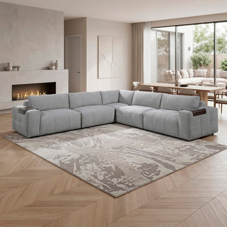 Tidal Gray 5-Piece Modular Sectional from Homelegance - Luna Furniture
