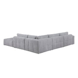 Tidal Gray 5-Piece Modular Sectional with Ottoman from Homelegance - Luna Furniture